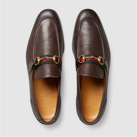 gucci horsebit leather loafers men